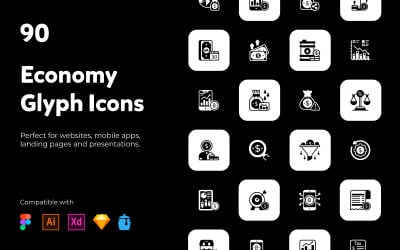 90 Economy Glyph/Solid Icons