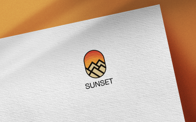 Zachód słońca Logo szablon-012-22