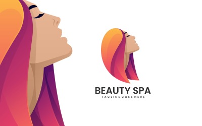 Beauty Spa Gradient Barevné Logo