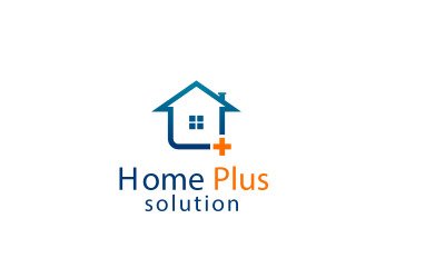Home Plus-Logo-Design-Vorlage
