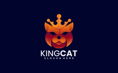 Style de logo dégradé King Cat