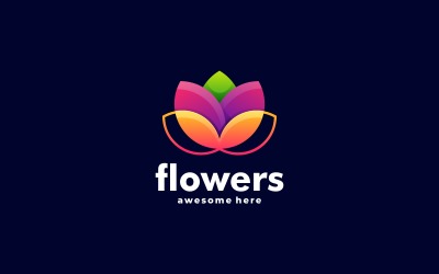 Blumen-bunter Logo-Stil