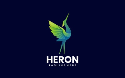 Elegáns Heron Gradient logó
