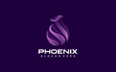 Estilo de logotipo de Phoenix degradado