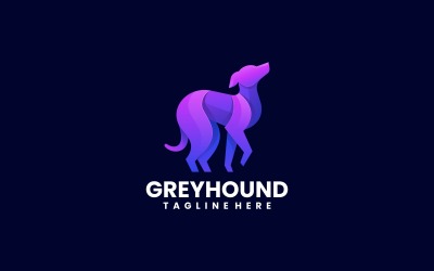 Greyhound-Logo-Design mit Farbverlauf