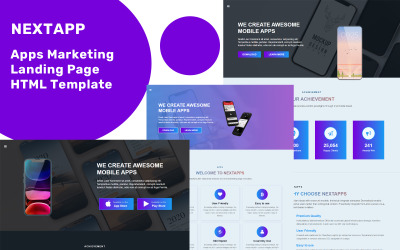 NextApp - Onepage 应用程序营销登陆页面