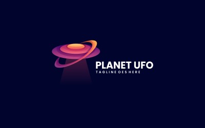 Planet UFO Gradiens színes logó