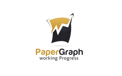 Szablon projektu logo wykresu papierowego