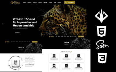 Titan - Web Design Agency Html5 Css3 šablona webu s tématem
