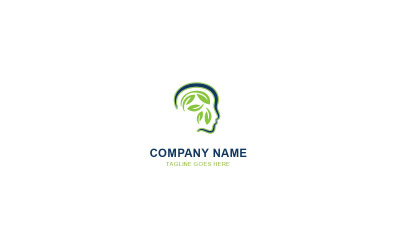 Eco Brain Leaf Logo Design