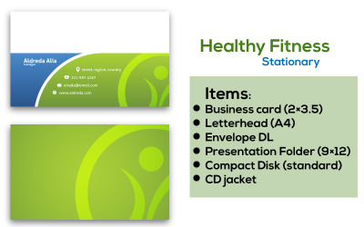 Healthy Fitness Stationary Design Template