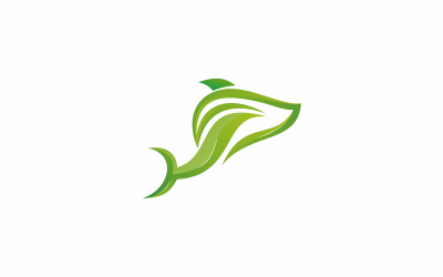 листовая рыба шаблон логотипа afrac