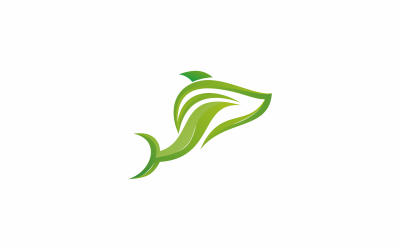 plantilla de logotipo de aftrac de pez hoja