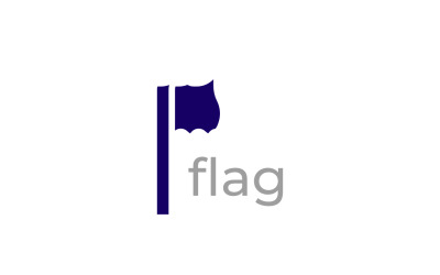 Einfaches Logo der flachen Flaggen-Nation