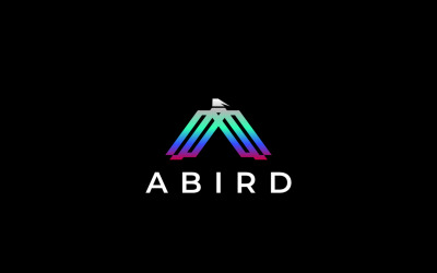 Intelligence Gradient Letter A Bird Logo