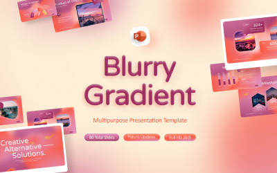Розмито креативний багатоцільовий шаблон PowerPoint