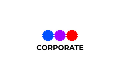 Abstrakt platt röd Corporate M-logotyp