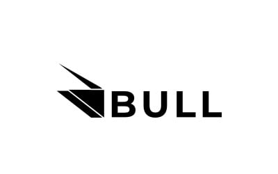 Dynamic Abstract Bull Flat Logo
