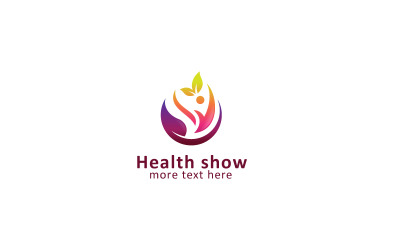 Gesunde Show-Logo-Design-Vorlage