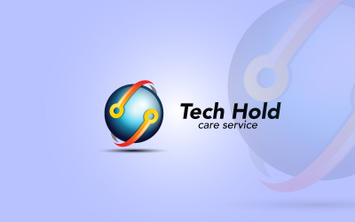 Plantilla de diseño de logotipo Tech Hold
