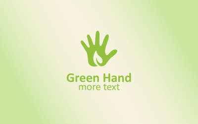Zöld kézi logó tervezősablon