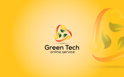 Zöld Sync logó tervezősablon