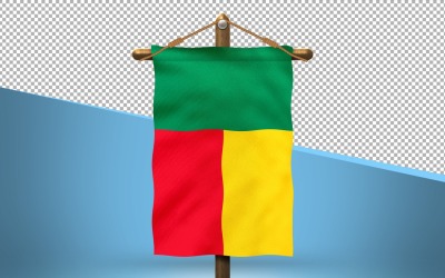 Benin Hang Flagga Design Bakgrund