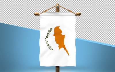 Cypern hänga flagga design bakgrund