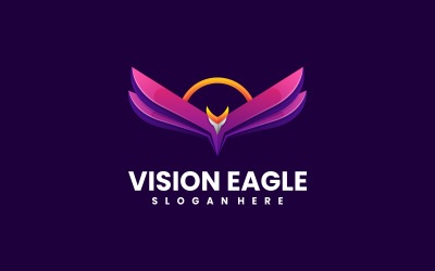 Estilo de logotipo degradado Vision Eagle