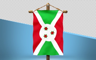 Fundo de design de bandeira pendurada do Burundi