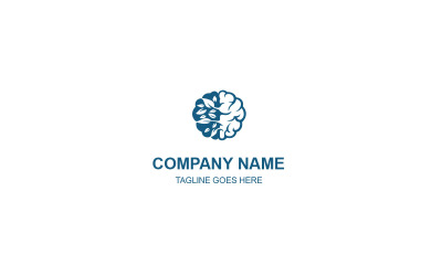 Gehirn-Natur-Logo-Vorlage