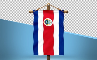 Kostaryka powiesić projekt flagi w tle