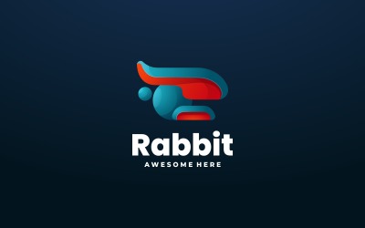 Logo w kolorze gradientu królika