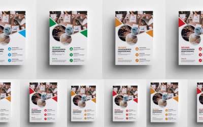 Modello di volantino aziendale di tecnologia