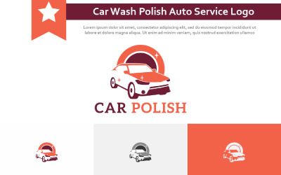 Saubere Autowäsche Carwash Body Polish Auto Service Logo