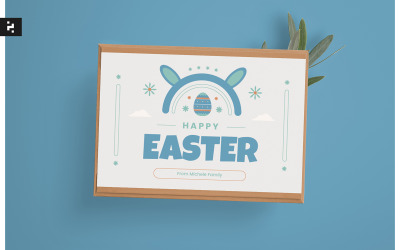 Boldog húsvéti üdvözlőkártya