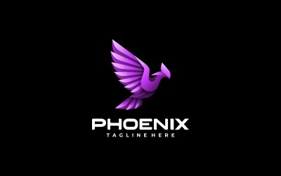 Phoenix-Logo-Design mit Farbverlauf