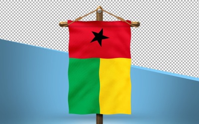 Guinea-Bissau Hang Flagga Design Bakgrund
