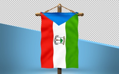 Guinea Equatoriale Hang Flag Design Background