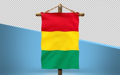 Guinea Hang Flagga Design Bakgrund
