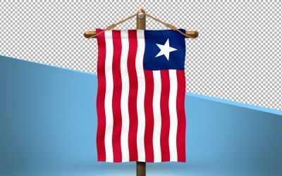 Liberia Hang Flagga Design Bakgrund