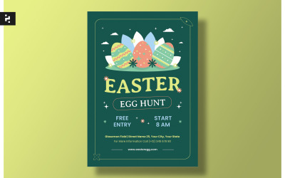 Modello di volantino di buona Pasqua