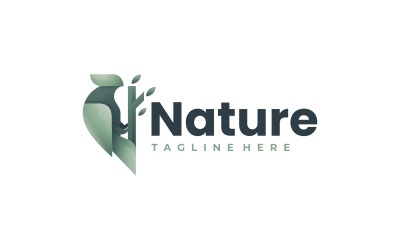Natur-Adler-Farbverlauf-Logo