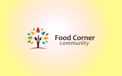 Ontwerpsjabloon voor voedselboom Logo