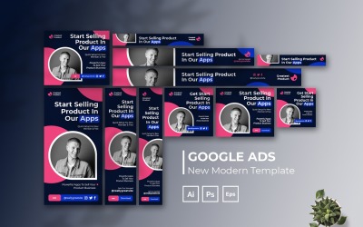 Plantilla de anuncios de Google para vender aplicaciones