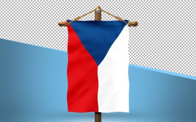 Repubblica Ceca Hang Flag Design Background