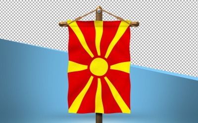 Fondo de diseño de bandera colgante de Macedonia