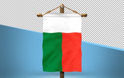 Madagaskar hänga flagga design bakgrund