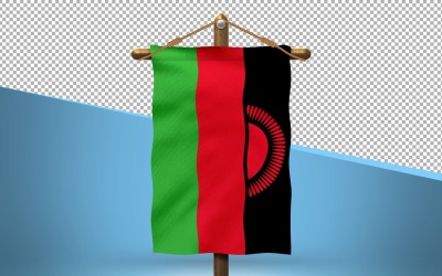 Malawi Häng Flagga Design Bakgrund