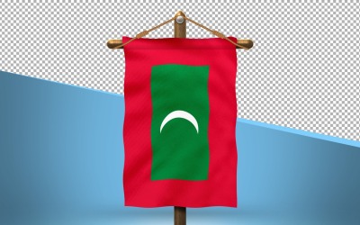 Maldiverna hänga flagga design bakgrund